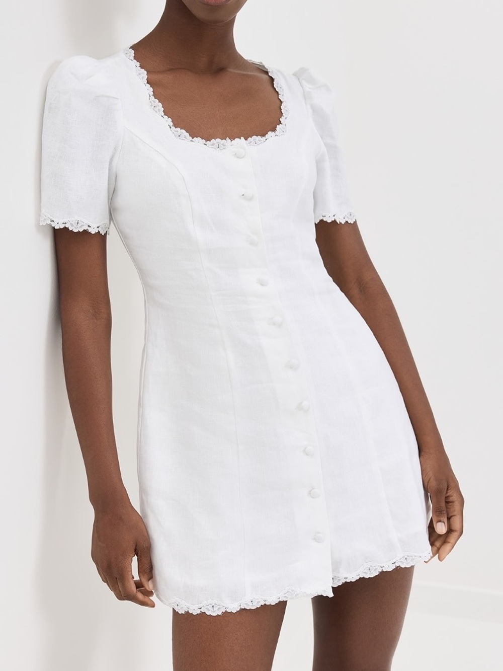 Reformation Annabella Linen Mini Dress